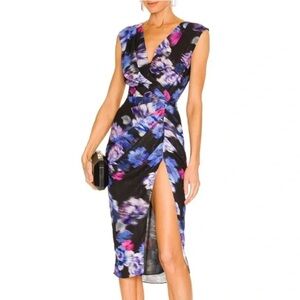 Amanda Uprichard Roma Draped Midi Sheath Dress - XS